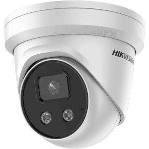 Hikvision - 4MP AcuSense Powered-by-DarkFighter White Fixed Turret Network Camera, 2.8mm - DS-2CD2346G2-IU