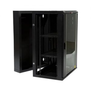 Wideband 18RU 600mm Wide x 600mm Deep Swing Gate Fully Assembled Wall Mounted Server Rack Data Cabinet