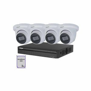 Dahua 4 Channel CCTV Security Kit: 4 Channel 4K NVR (1TB), 4 x 6MP DaHua Starlight IR CCTV Camera