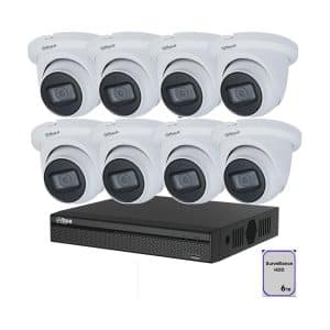 Dahua 8 Channel CCTV Security Kit: 8 Channel 4K NVR (6TB), 8 x DaHua 6MP Lite Fixed Starlight PoE IP CCTV Cameras