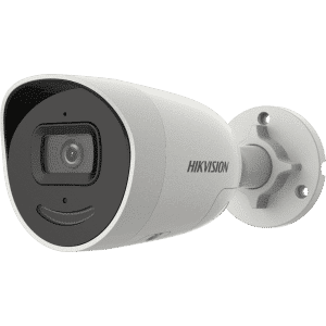 Hikvision - 4MP AcuSense Strobe Light + Audible Warning Fixed Bullet Network CCTV Camera 2.8mm - DS-2CD2046G2-IU