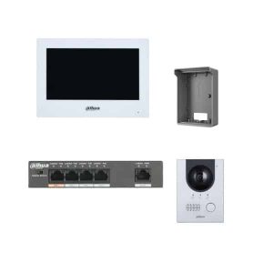 Dahua - 7inch Touch Screen IP Intercom Kit - KIT-DHI-7INWHT2202F-P