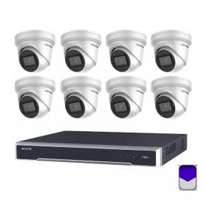 HikVision - 6MP 8Ch CCTV Security Kit - 8 Channel 4K PoE NVR (3TB), 8 x DS-2CD2366G2-IU - 2.8mm IP DarkFighter Cameras