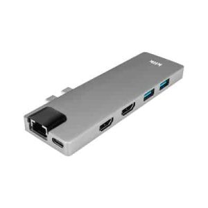 Klik – MacBook Dual USB-C Multi-Port Adapter, 2 X HDMI, LAN, 2 X USB3.0, USB-C PD, MICRO SD, SD – KCDMPAD