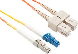 1mtr Mode Conditioning Patch Cable LC Equipment (Single-Mode) to SC Cable Plant (Multi-Mode) LSZH 62.5/125 OM1 - FLCESC-MCP-01-OM1