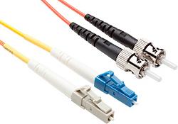 3mtr Mode Conditioning Patch Cable LC Equipment (Single-Mode) to ST Cable Plant (Multi-Mode) LSZH 62.5/125 OM1 - FLCEST-MCP-03-OM1